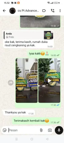 Testimonial Papan Bunga Pernikahan sayati
