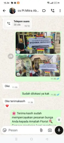 Testimonial Papan Bunga sayati