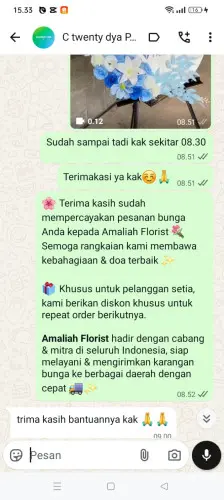 Testimonial Standing Flower sayati