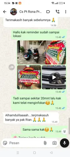 Testimonial Papan Bunga sayati